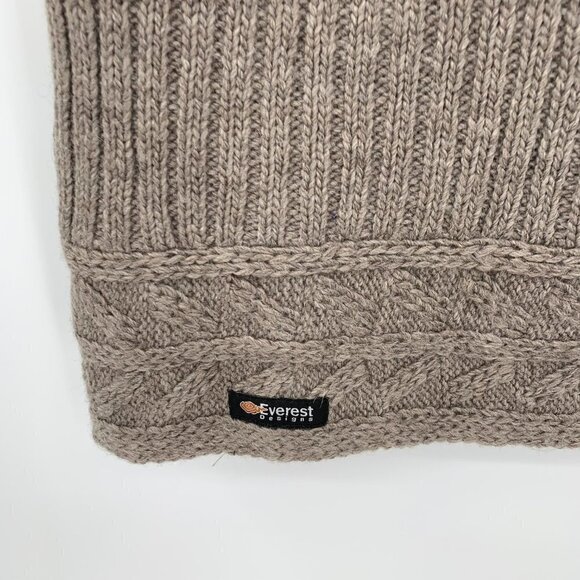 Everest Rayana sweater skirt stone wool ribbed Nepal gray brown new Small - Picture 5 of 6